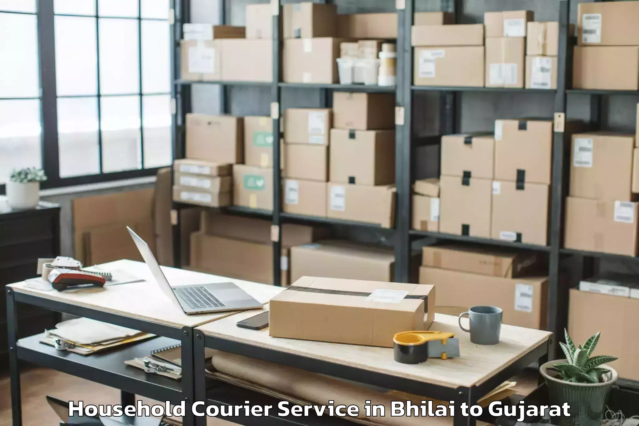 Easy Bhilai to Gussar Household Courier Booking